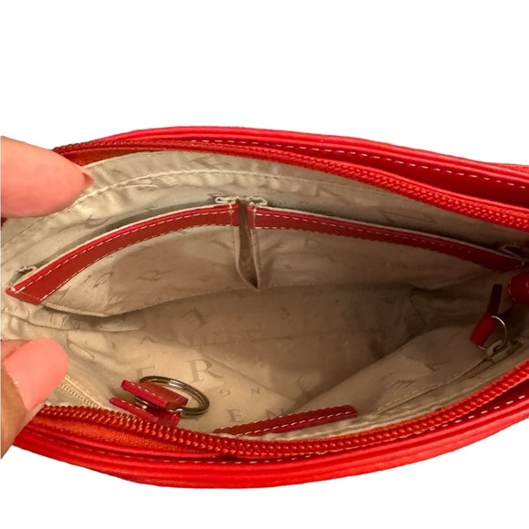 Levenger red leather crossbody - Picture 8 of 10